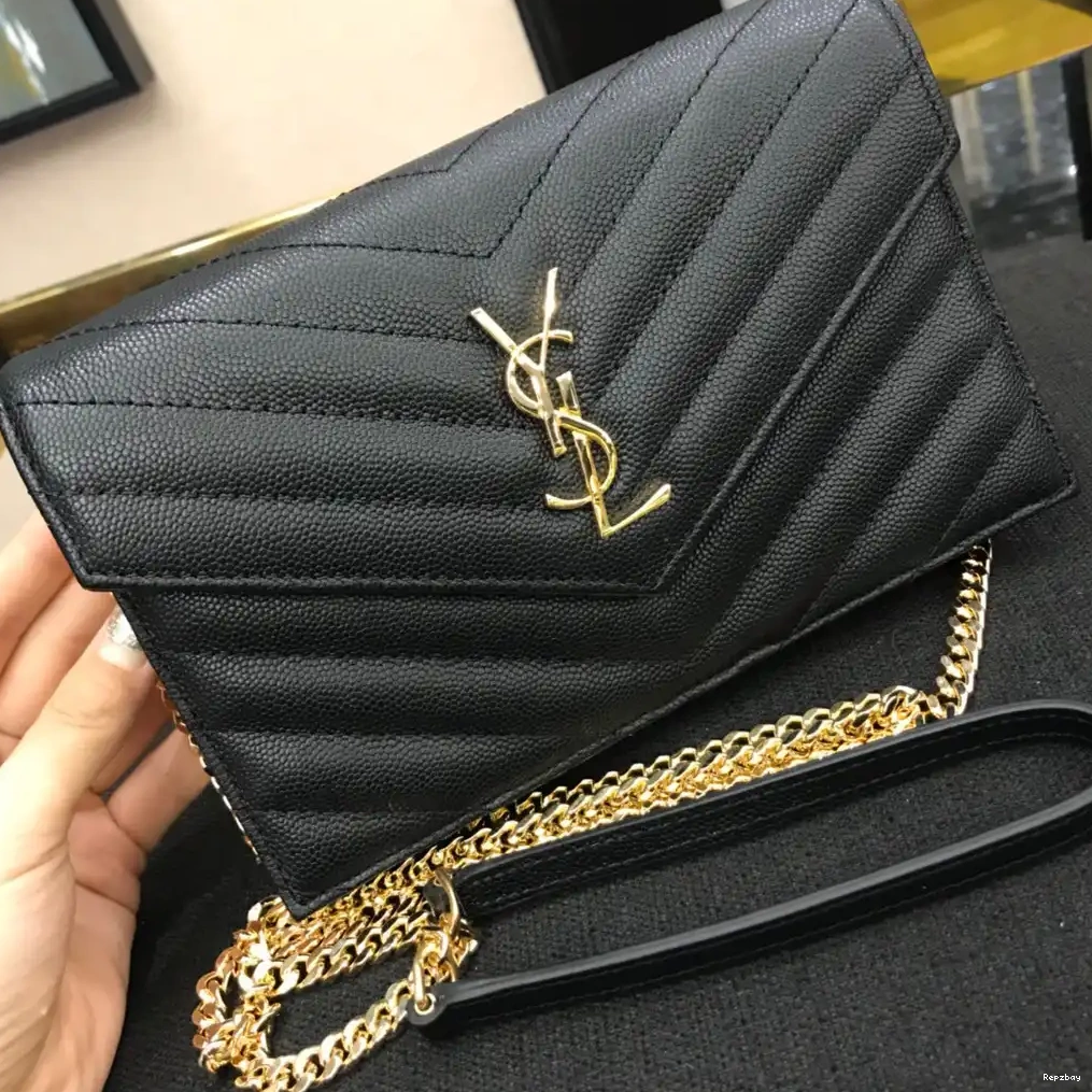 Rep ladies REP CASSANDRE YSL MATELASSÉ CHAIN WALLET 0610